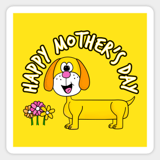 Mother's Day Dachshund Mothering Sunday Sticker